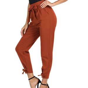 GRACE KARIN Womens Casual High Waist Pencil Pants with Bow-Knot Pockets